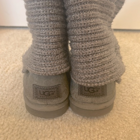 UGG Classic Cardy Knit Short or Tall Fur Lined Boots - Picture 5 of 10